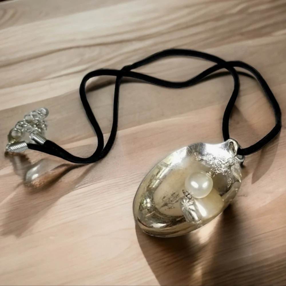NWT Repurposed Hand Crafted Vintage Spoon Pendant Necklace